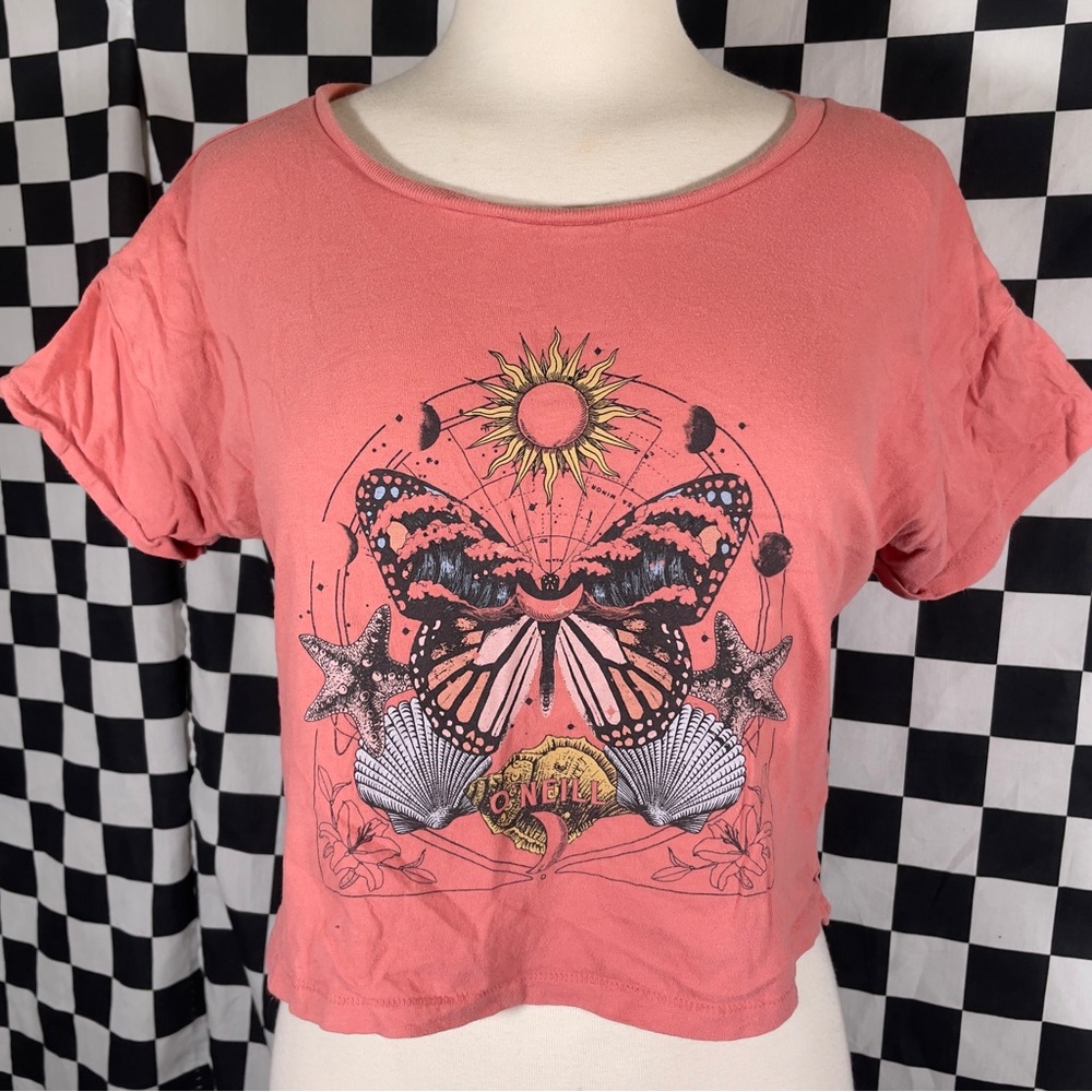 O Neill pink crop top